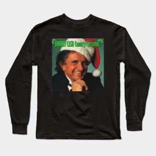 Johnny Cash Country Christmas Long Sleeve T-Shirt